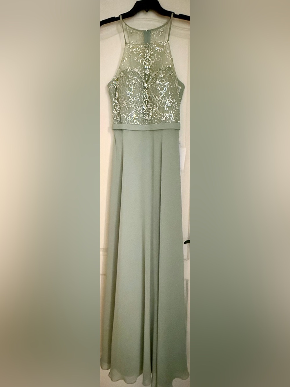 Embellished Sage Green Women’s Dress